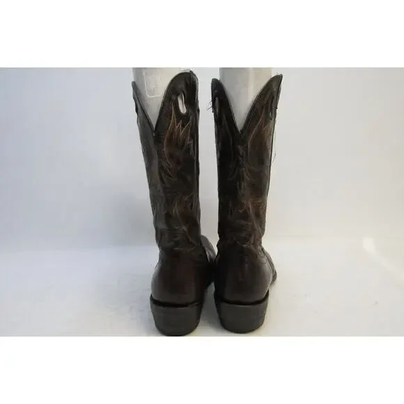 Ariat Mens Size 12 D Brown Leather Buckaroo Stockman Cowboy Western Boots